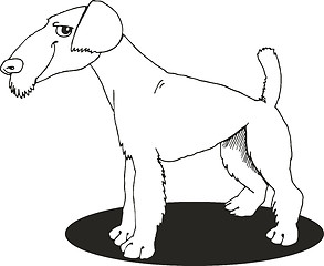 Image showing Airedale terrier for coloring book