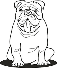 Image showing bulldog for coloring book