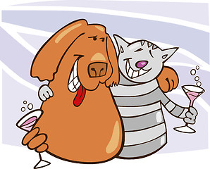 Image showing Cat and dog