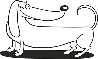Image showing Dachshund Dog for coloring book