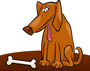 Image showing Dog with bone