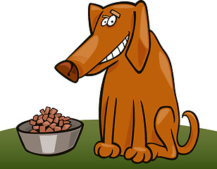 Image showing Dog and his fodder