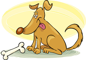 Image showing Happy Dog with Bone