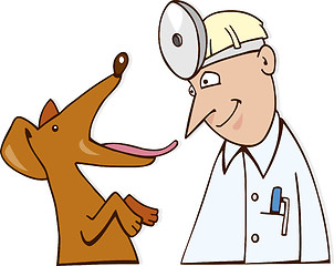 Image showing Dog at Vet