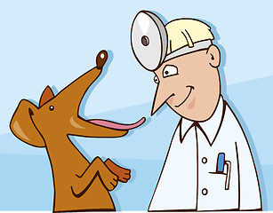 Image showing Dog at Vet