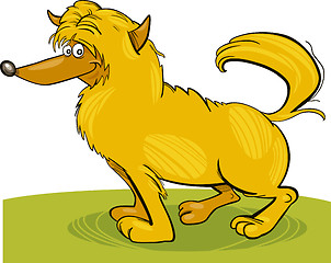 Image showing Shaggy yellow dog