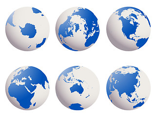 Image showing earth globes set 
