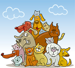 Image showing Cats and dogs