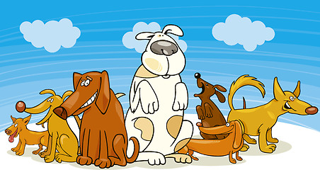 Image showing Group of funny dogs