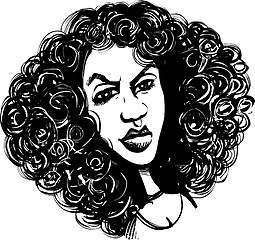 Image showing Woman with curly hair