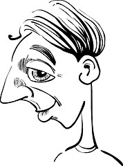 Image showing Funny man caricature