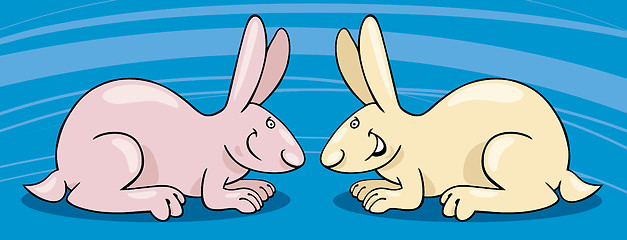 Image showing Two Cute Bunnies