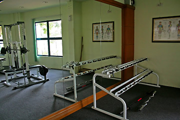 Image showing Freeweights rack