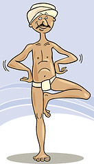 Image showing Hindu man practice yoga