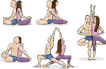 Image showing Yoga in Couple