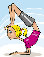 Image showing Girl practice yoga