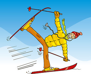 Image showing Crazy doctor on ski