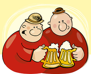 Image showing Guys drinking beer