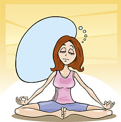 Image showing Meditating woman