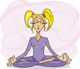Image showing Meditating girl