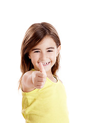 Image showing Girl with thumbs up