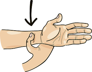 Image showing Special acupressure point on hand