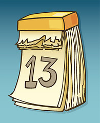 Image showing Thirteenth on calendar