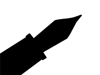 Image showing silhouette of a ink pen nib