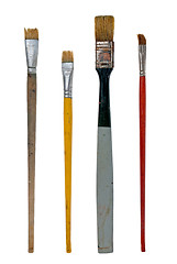 Image showing Used art brushes