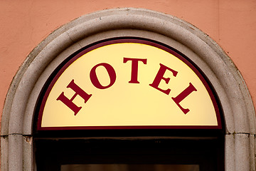 Image showing Hotel sign