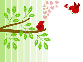 Image showing Pair of Love Birds for Valentines Day