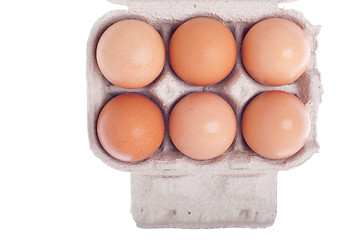 Image showing Eggs in carton