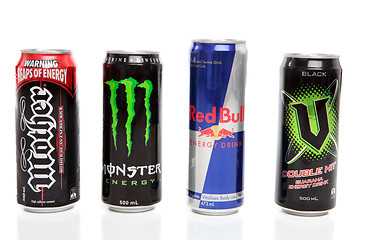 Image showing Cans of Energy Drinks