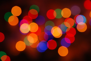 Image showing Christmas lights glowing (blur motion background)