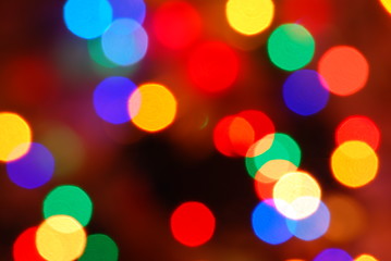 Image showing Christmas lights glowing (blur motion background)