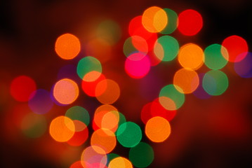 Image showing Christmas lights glowing (blur motion background)