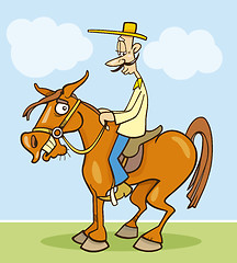 Image showing Funny horseman