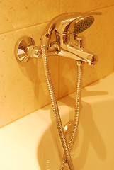 Image showing Modern shower in a luxury hotel