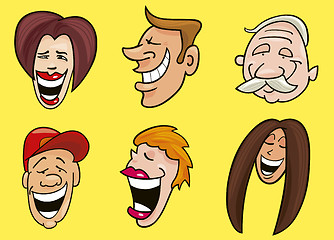 Image showing set of funny faces