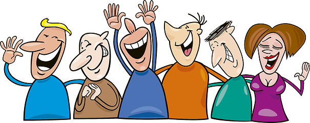 Image showing Group of laughing people