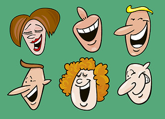 Image showing set of funny faces