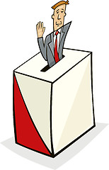 Image showing Man in Ballot Box