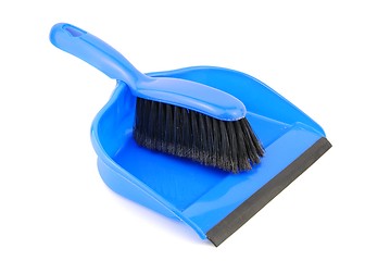 Image showing Dustpan and brush on white