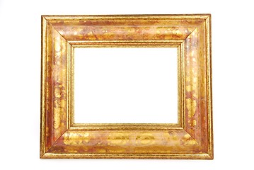 Image showing Gold photo-frame on white