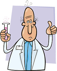 Image showing Scientist with vial