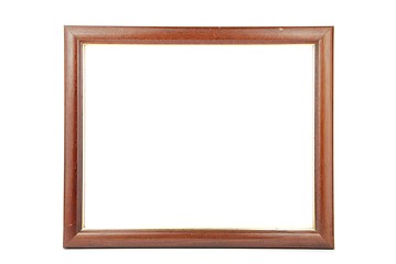 Image showing Wooden photo-frame on white