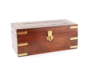 Image showing Wooden chest on white