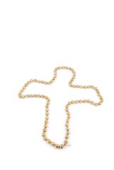 Image showing Pearl necklace crucifix on white