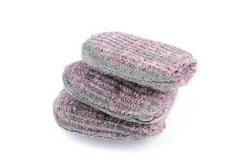 Image showing Tower of steel wool soap pad (staircase)