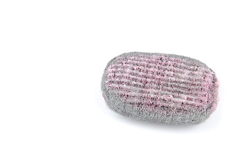 Image showing Steel wool soap pad on white